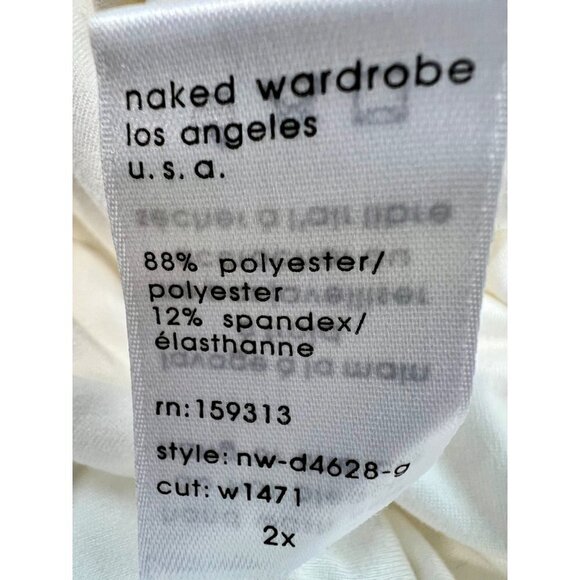 New N BY NAKED WARDROBE Size 2x Bare Body-Con Minidress White - Picture 12 of 14